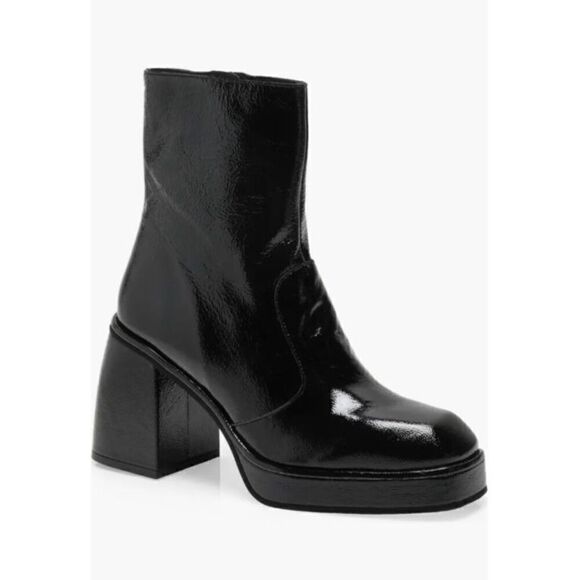 New Free People Ruby Shine Platform Bootie Black Size 40 - Picture 1 of 5